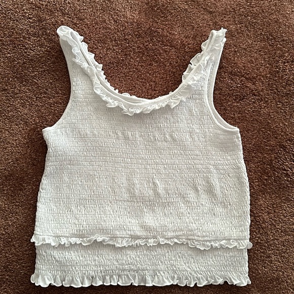 BUNDLE 4 for $30 EBUC SO GOODS FOR LIFE LADIES XL STRETCH WHT COTTON TANK FRILLS - Picture 1 of 8